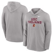 USC Trojans Men's Nike Gray Dri-FIT Lightweight Hoodie